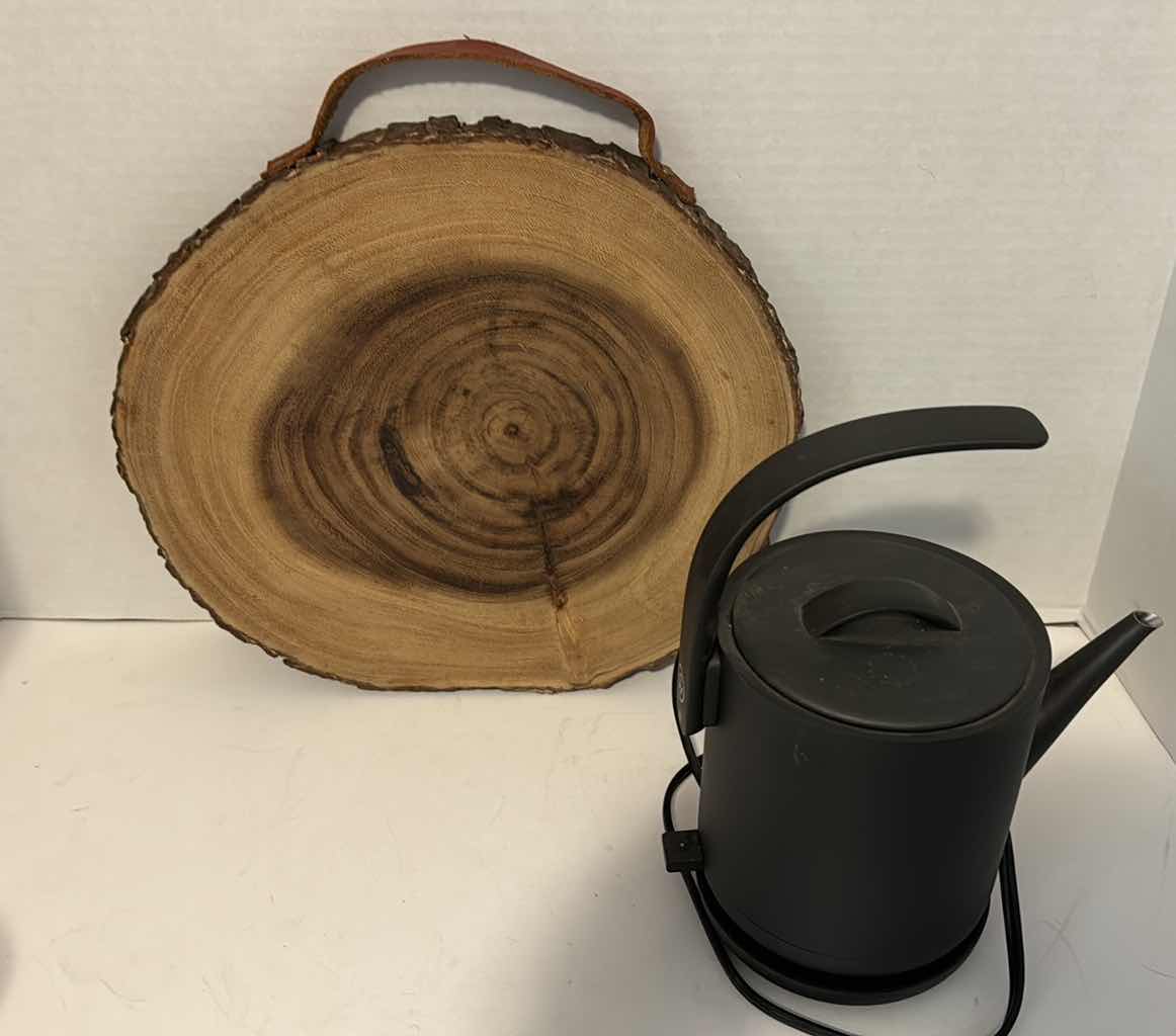 Photo 1 of ELECTRIC TEA KETTLE & WOOD CUTTING BLOCK