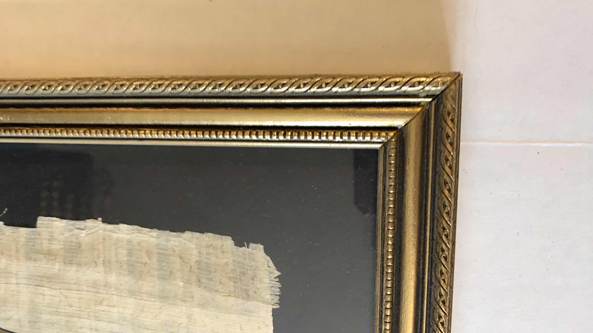 Photo 1 of EGYPTIAN PAPYRUS ORIGINAL “EYE OF HORUS” 21” X 18”