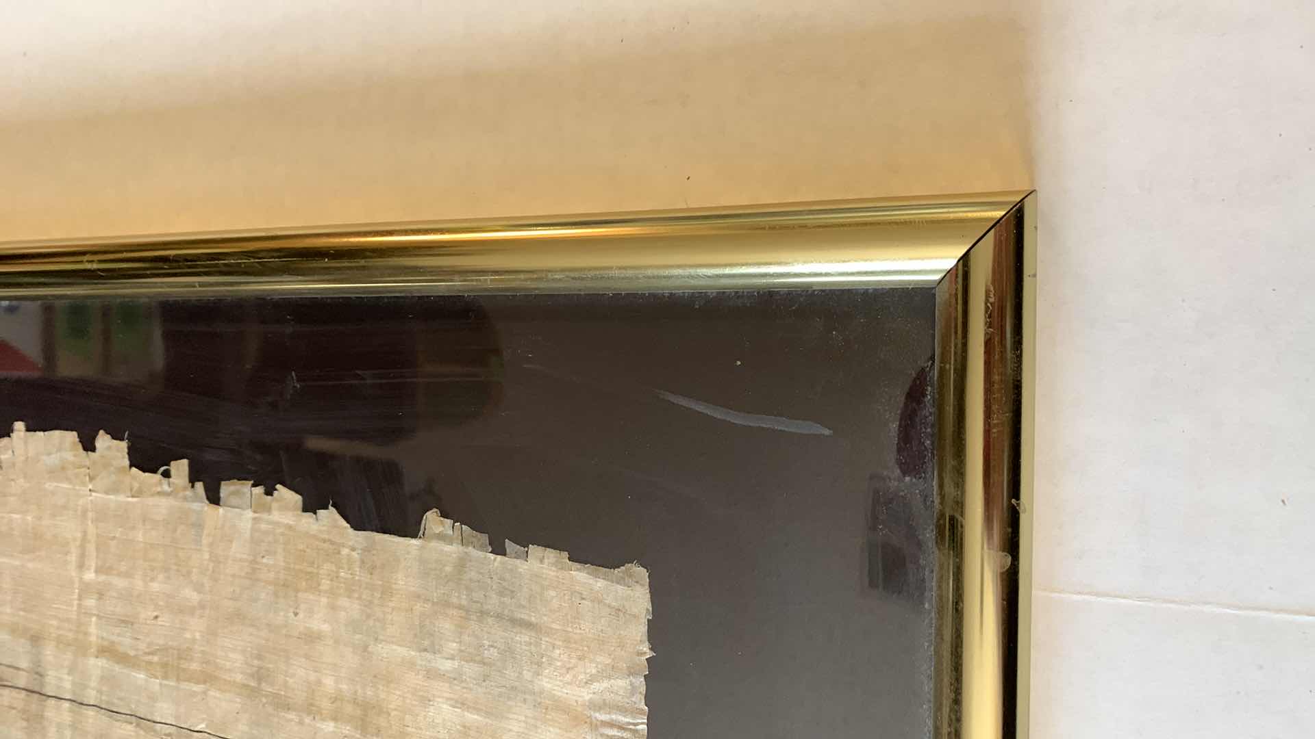 Photo 1 of EGYPTIAN PAPYRUS ORIGINAL “HORUS GROUP HATHOR RA QUEEN NEFERTITI ”28” X 23”