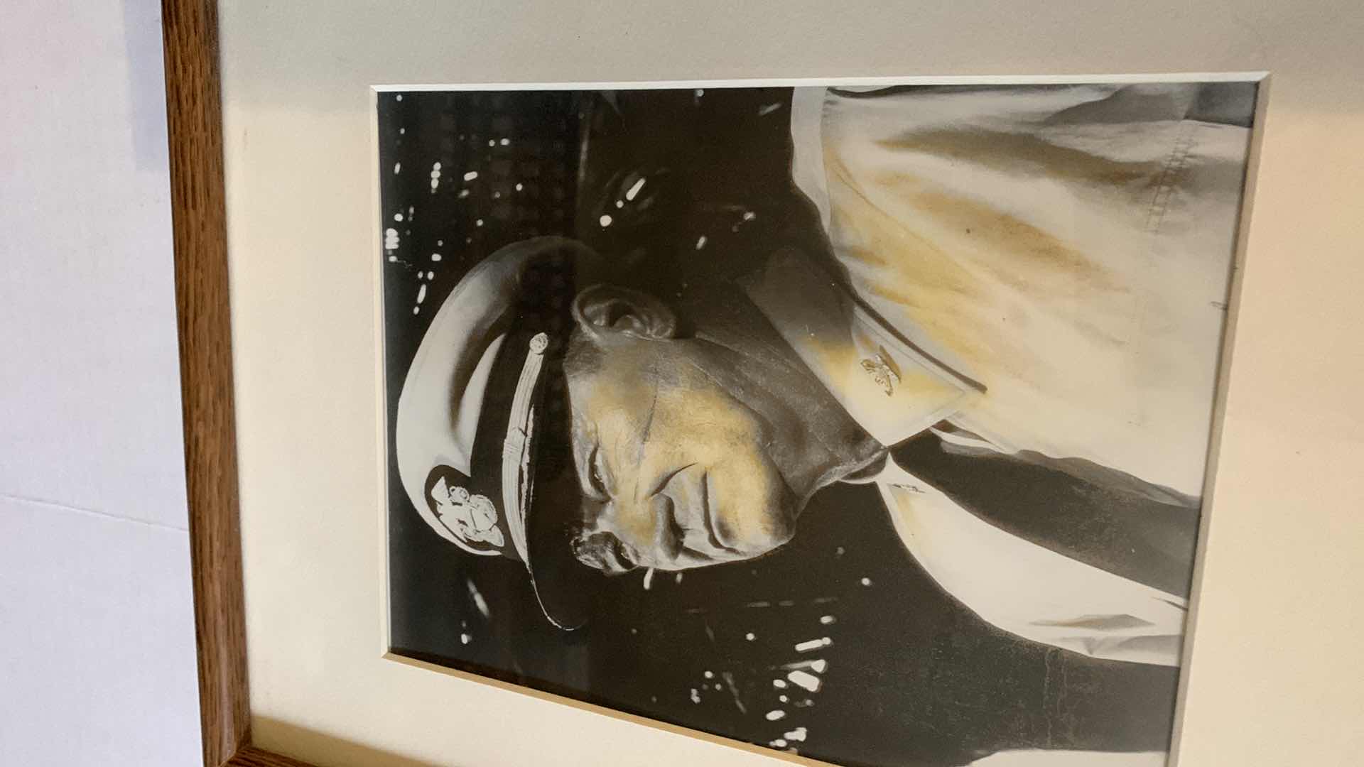 Photo 1 of JOHN WAYNE “THE DUKE” PENCIL SKETCH BY RICK BARKDOLL 20” X 15” AND NAVY PHOTO