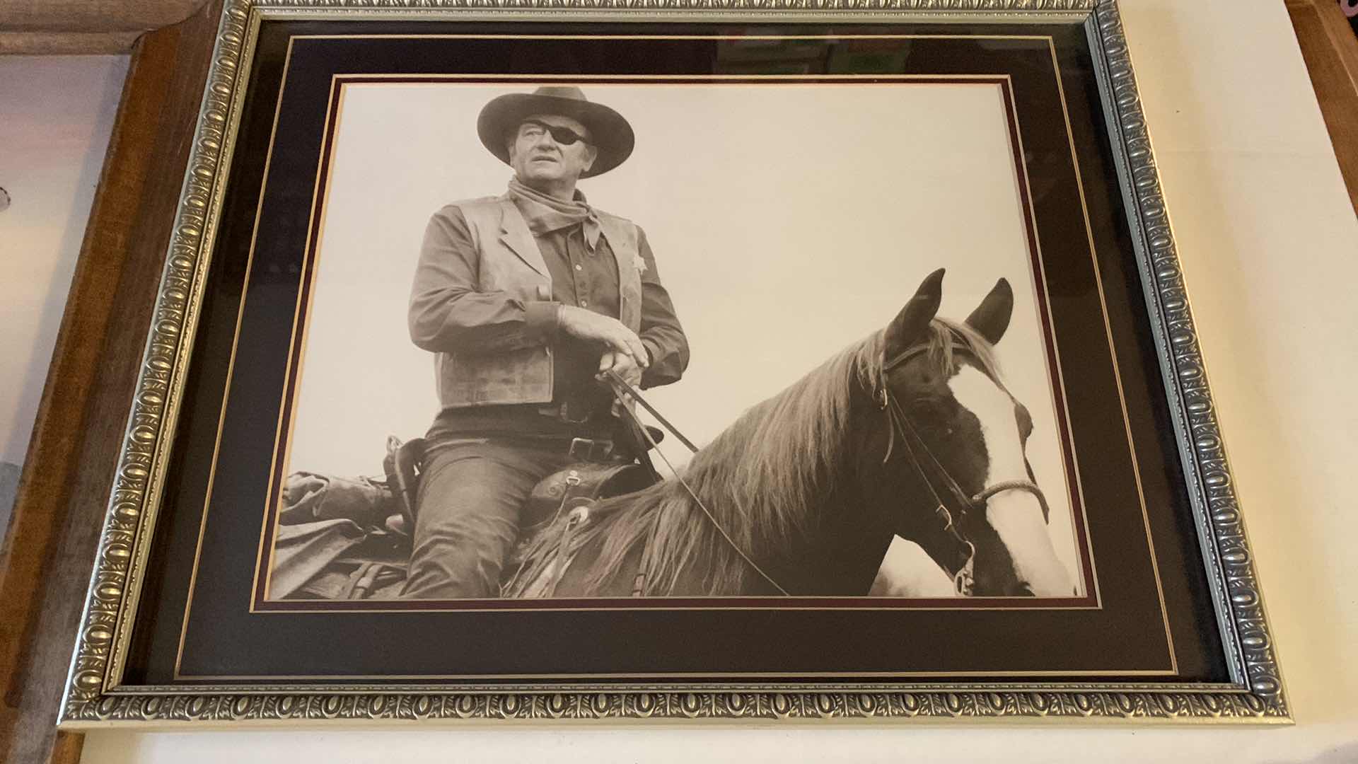 Photo 3 of PAIR OF JOHN WAYNE PRINTS LARGEST 19” X 19”