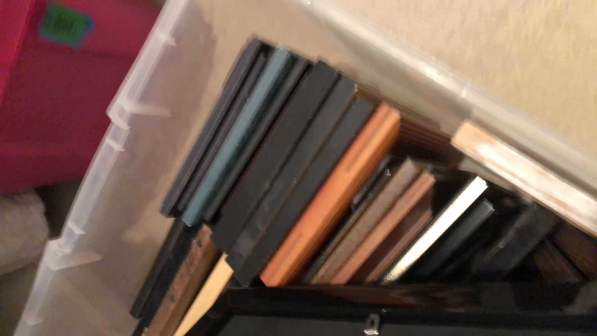 Photo 1 of BIN OF ASSORTED PICTURE FRAMES