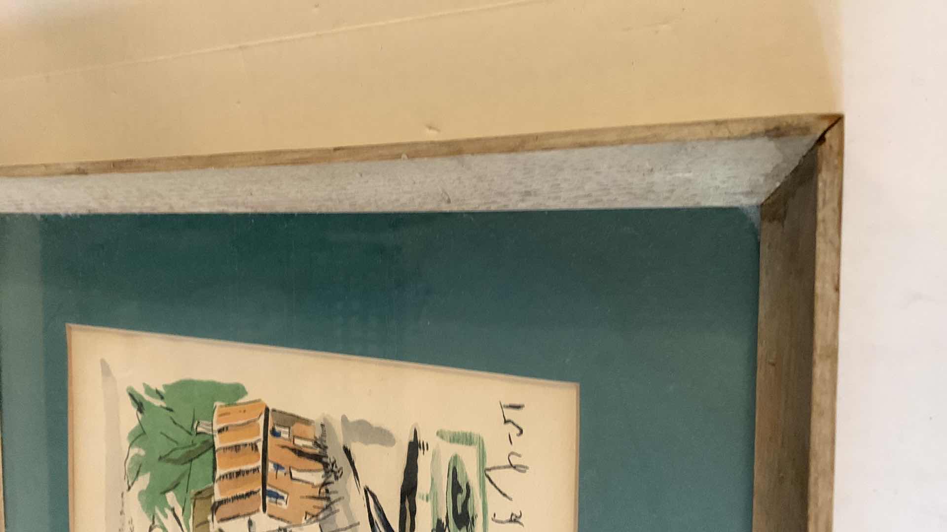 Photo 1 of ORIGINAL WATERCOLOR “GLOUCESTER” BY THOMAS MEEK JR. 20” X 17” 1951