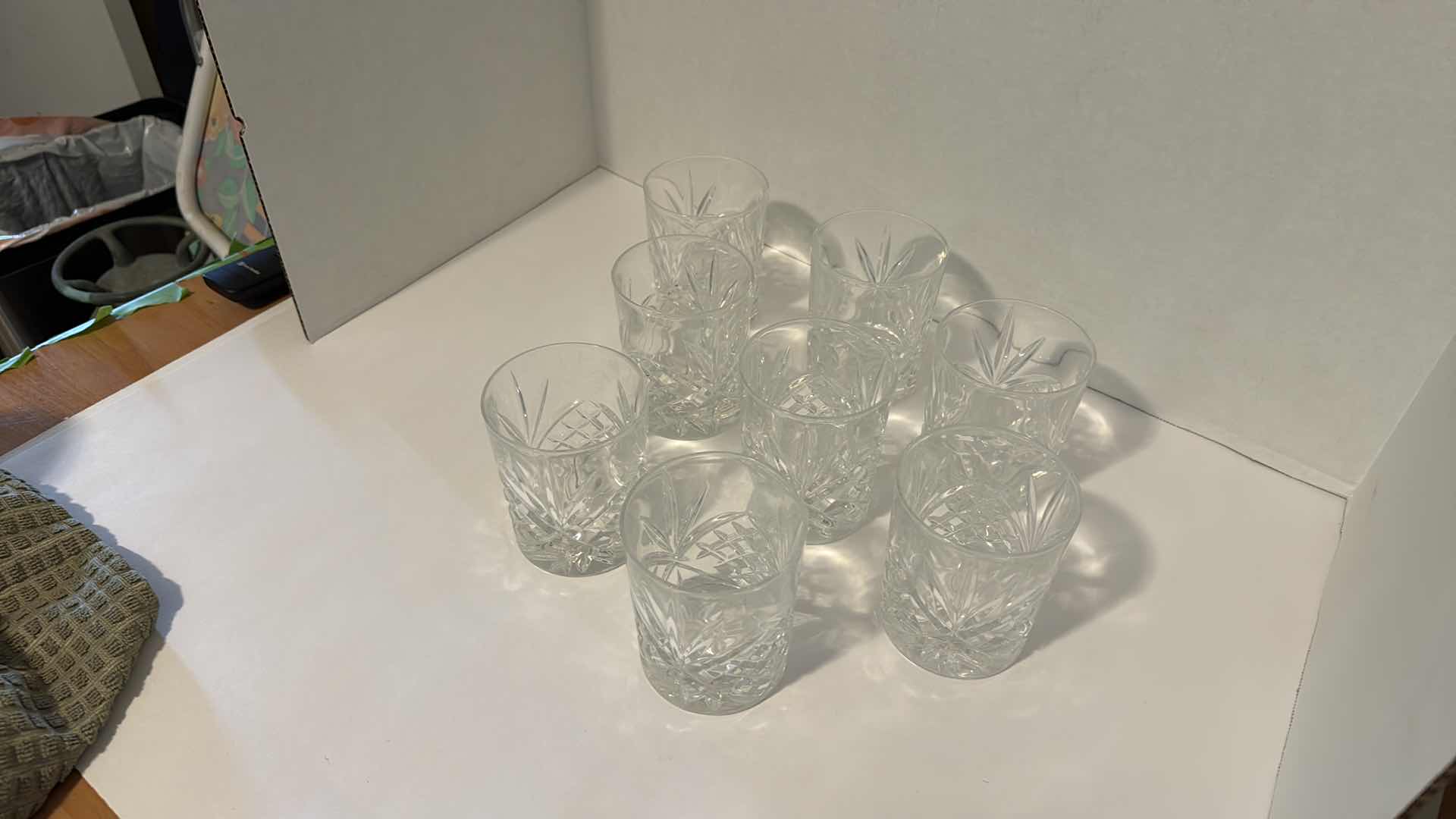 Photo 1 of 8 PIECE CRYSTAL COCKTAIL GLASSES
SMALL CHIP IN RIM OF ONE GLASS