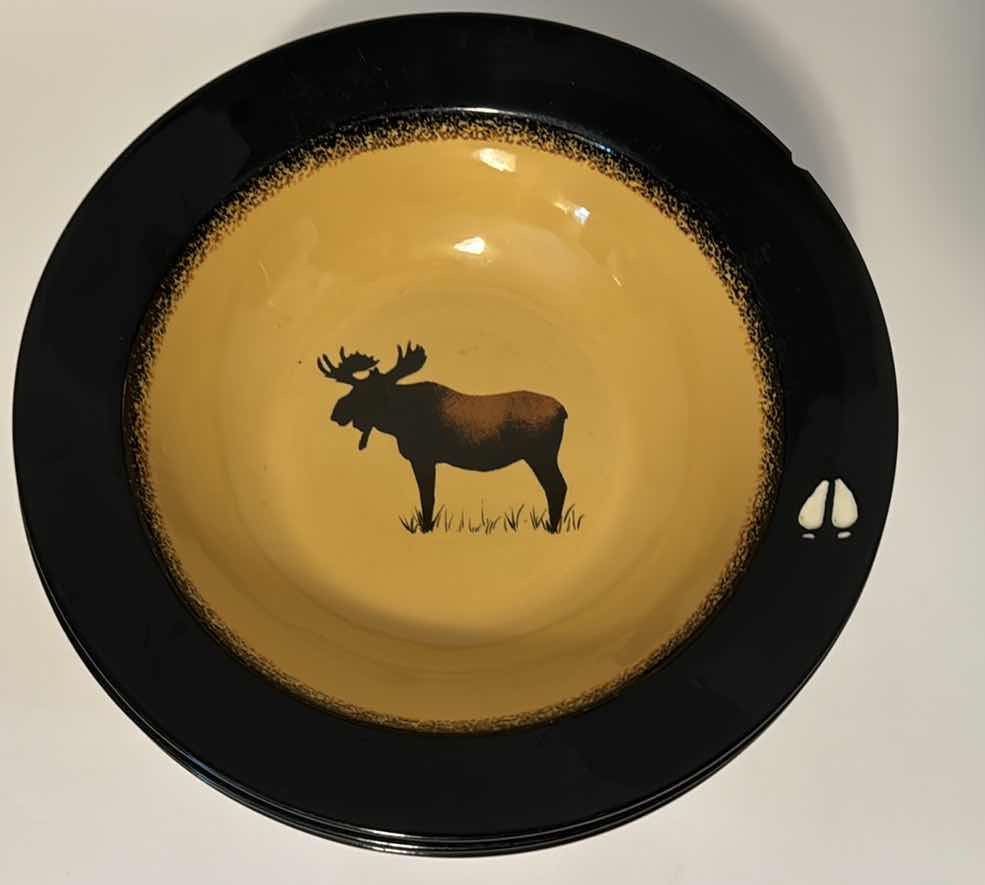 Photo 1 of LARGE MOOSE BOWLS SET OF 7 (SOME CHIPS)