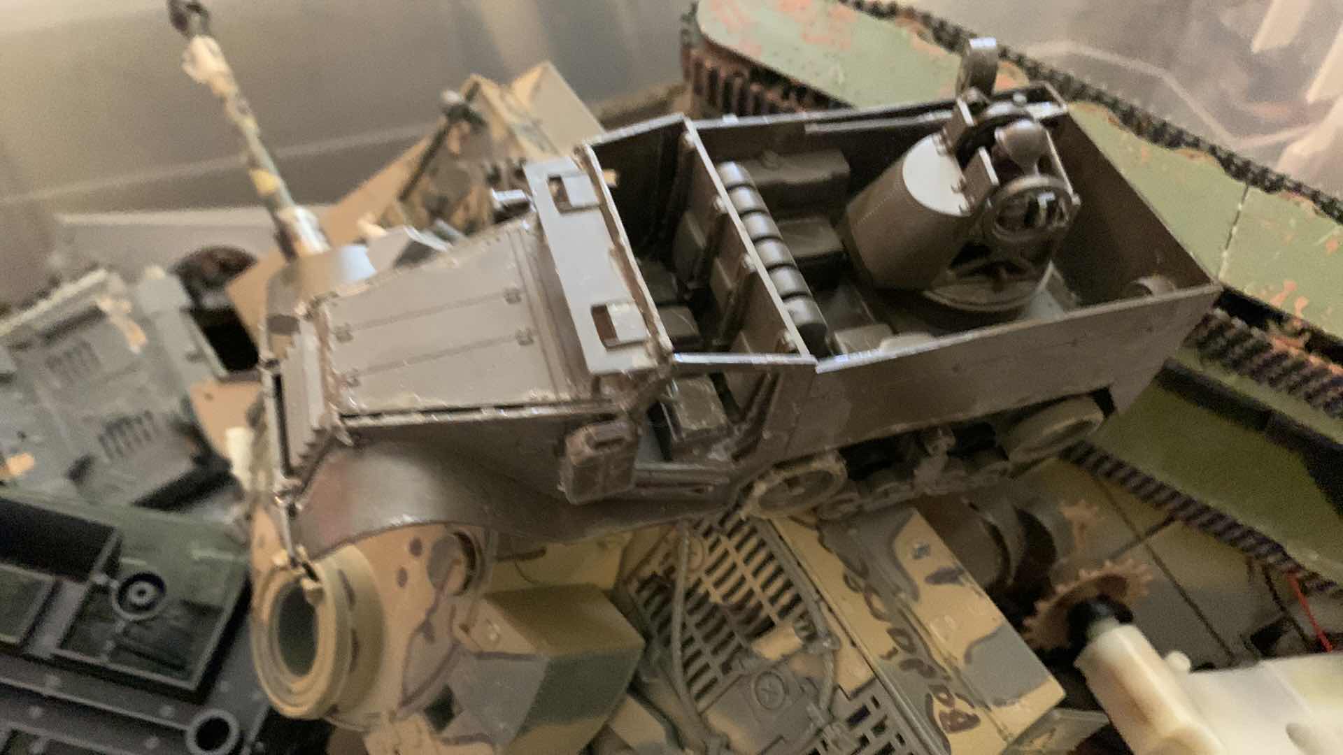 Photo 1 of LARGE TOTE OF PLASTIC MODEL PARTS FOR BUILDING DIORAMAS