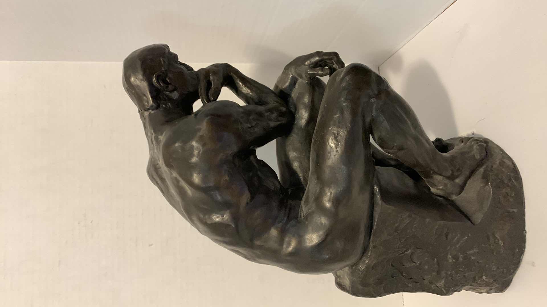 Photo 1 of “THE THINKER” BY AUGUSTE RODIN STATUE 15” TALL
