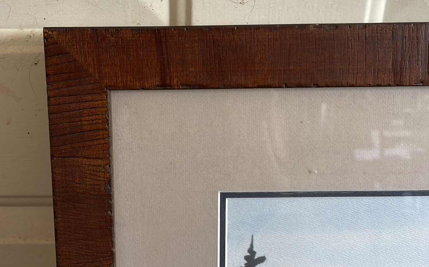 Photo 1 of FRAMED NORTH AMERICAN MESQUITE WOOD BRIDGE ARTWORK PRINT 22”X28”H