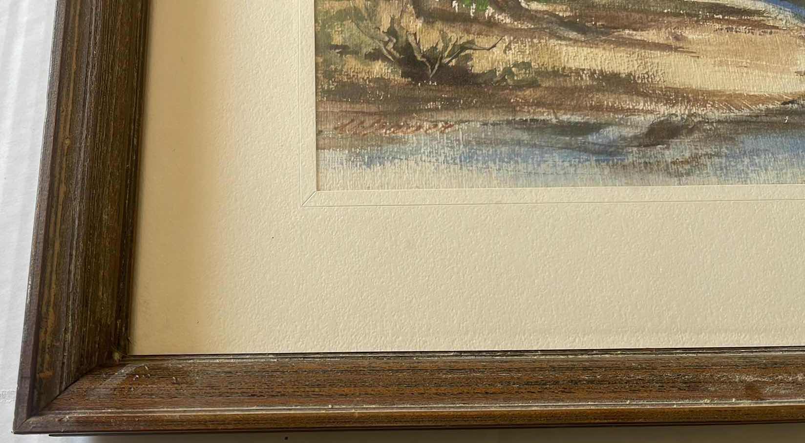 Photo 1 of 2-FRAMED WATERCOLOR “AMERICAN LANDSCAPE” ARTWORK 17.5” X 21.5”