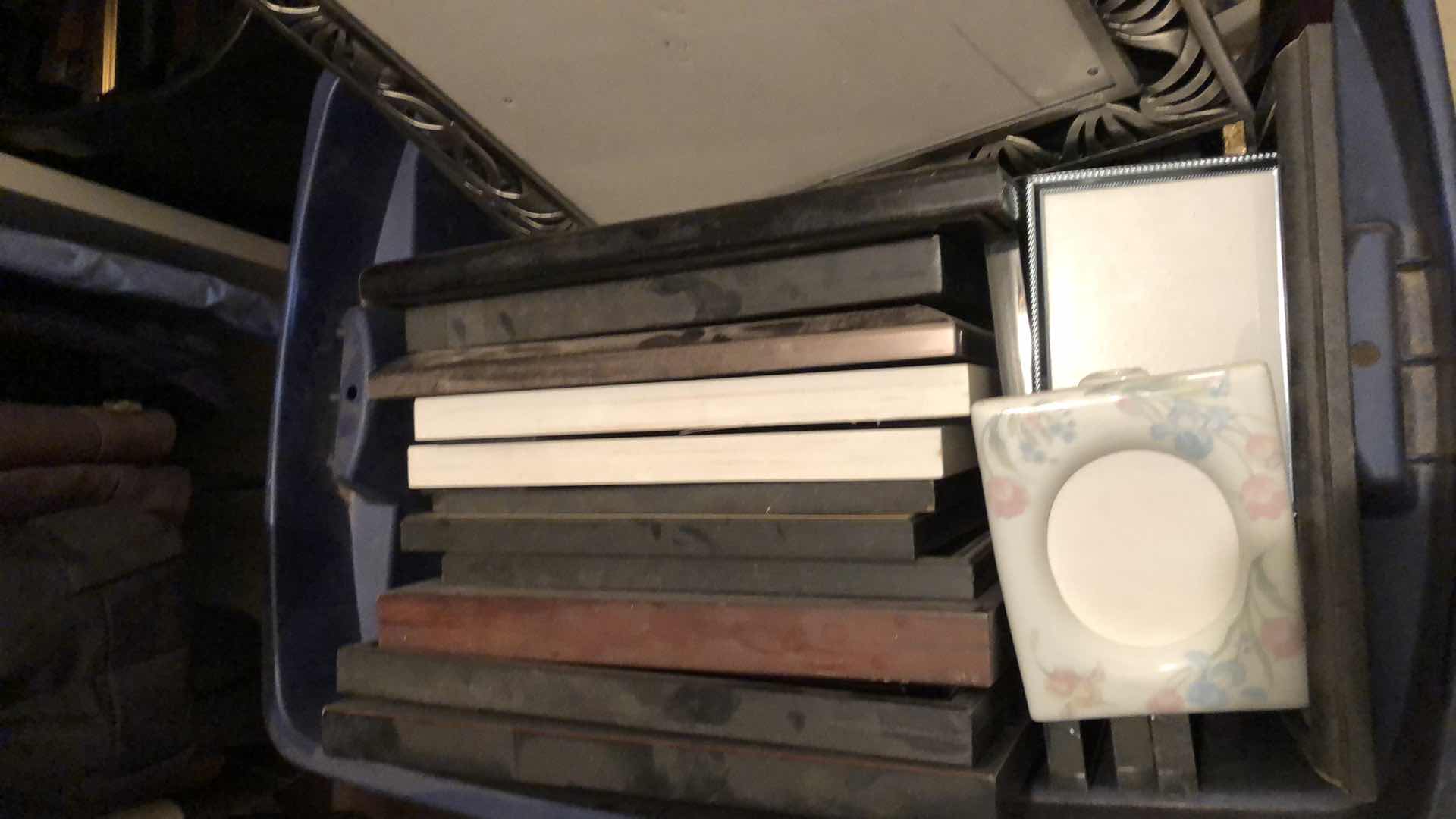 Photo 1 of BIN OF ASSORTED PICTURE FRAMES