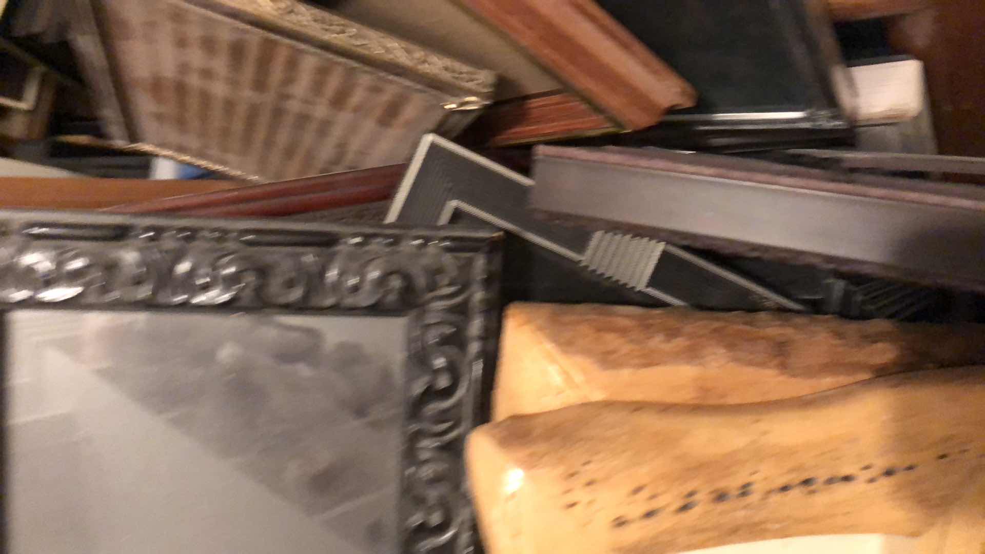 Photo 1 of BIN OF ASSORTED PICTURE FRAMES