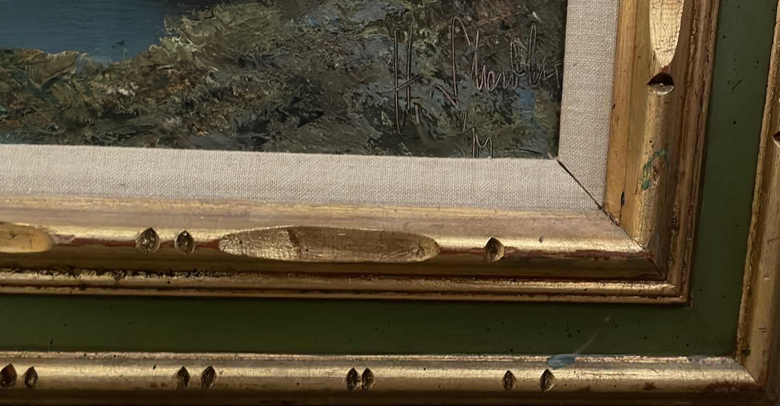 Photo 1 of FRAMED OIL ON CANVAS SIGNED “FOREST POND” ARTWORK 28”X32”H