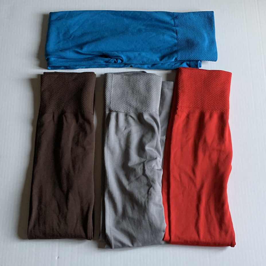 Photo 1 of FOUR PAIRS OF HIGH WAISTED EXERCISE PANTS SIZE MED