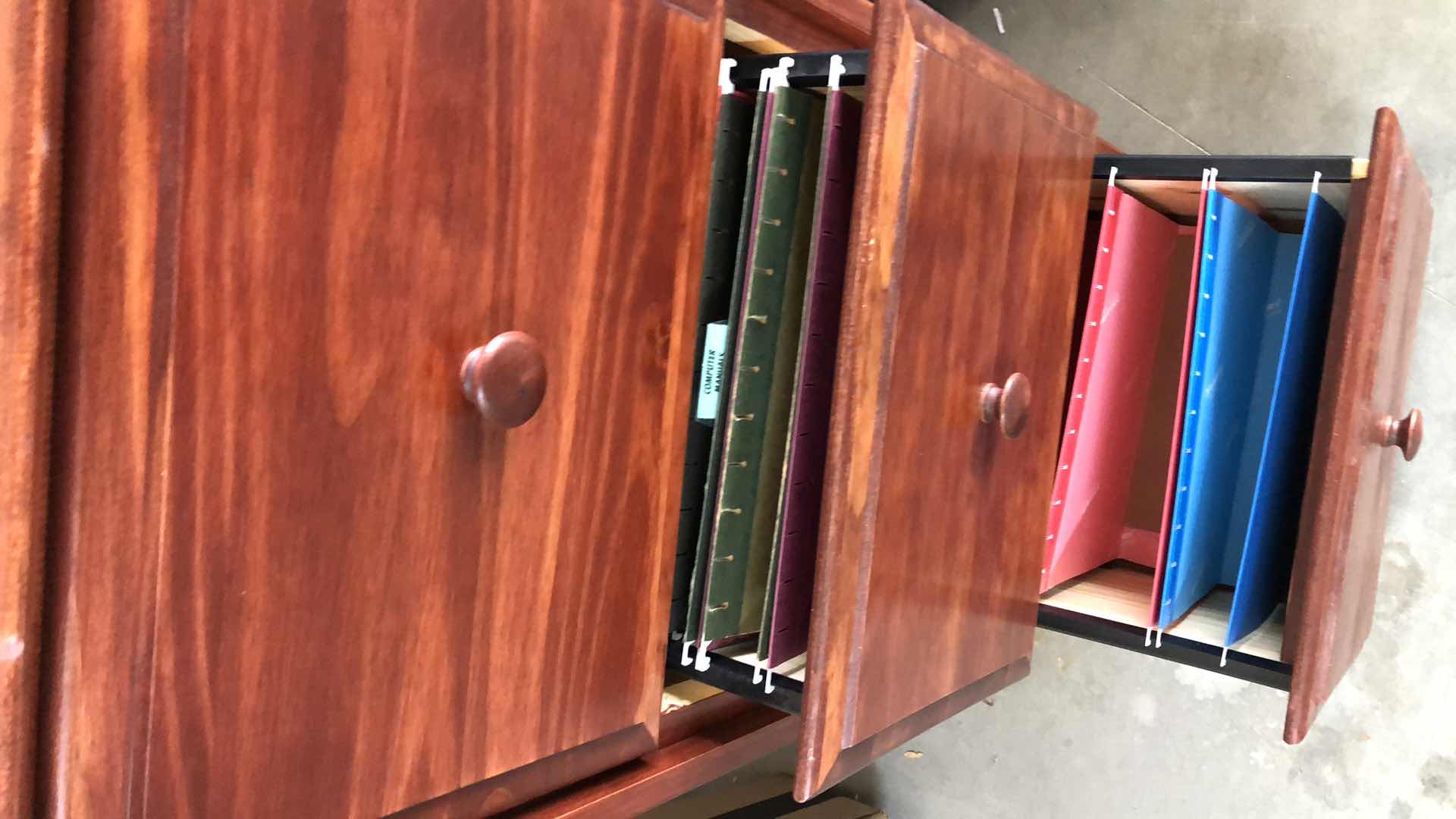 View 3 of WOODEN 3 DRAWER FILING CABINET 18” X 21” H 42”
