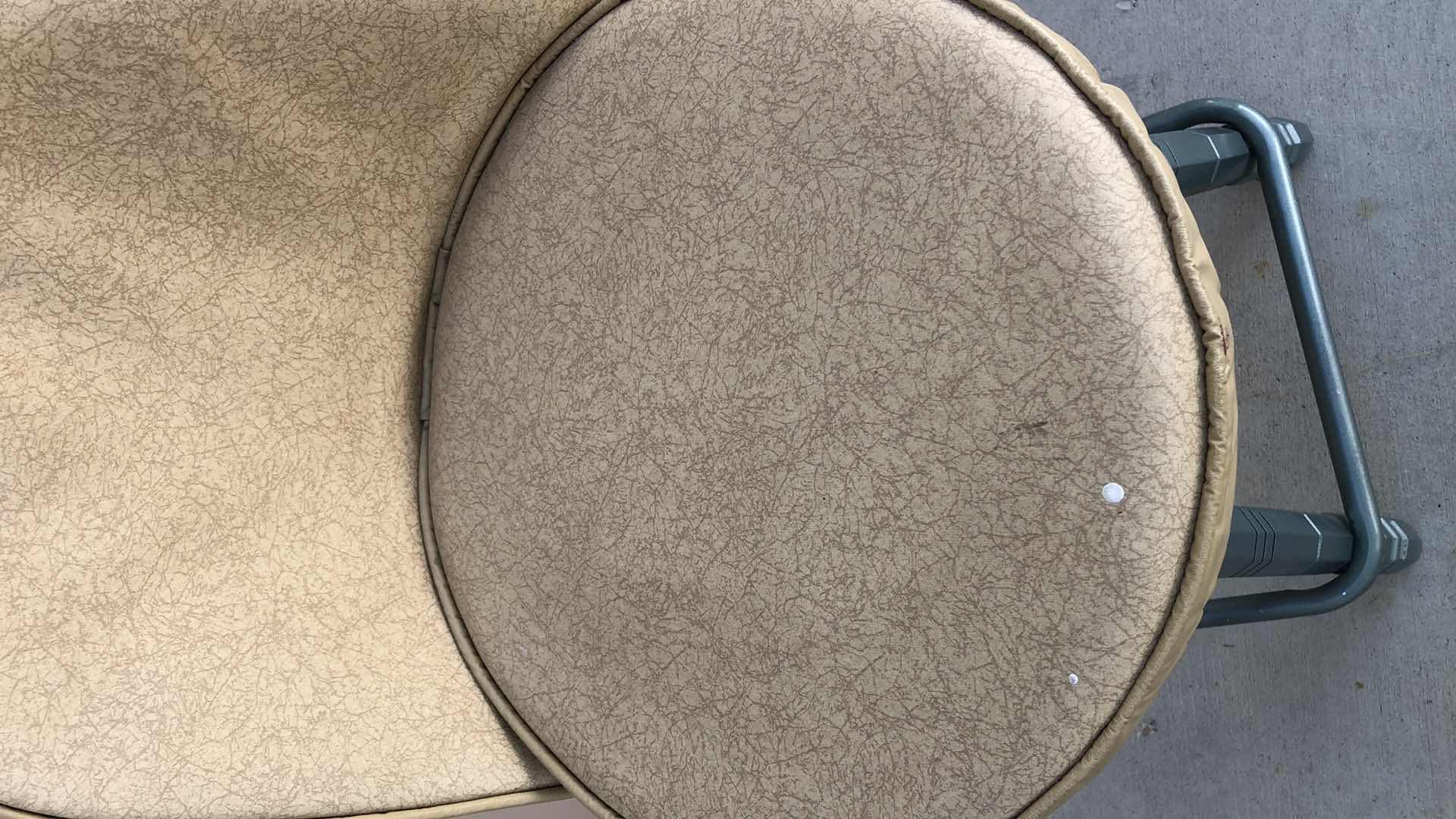 Photo 1 of WOODEN BAR STOOL WITH VINYL UPHOLSTERY