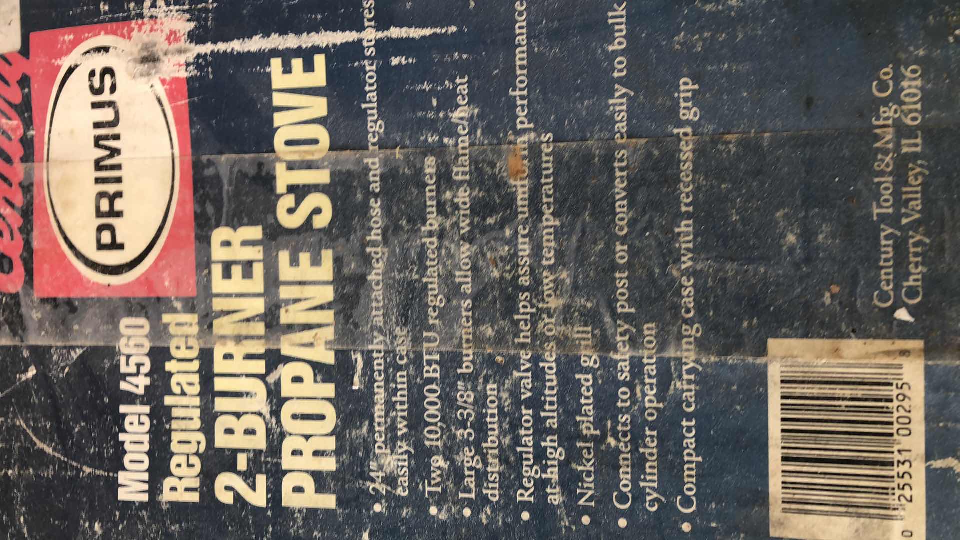 Photo 1 of CENTURY PRIMUS 2- BURNER PROPANE STOVE MODEL 4560