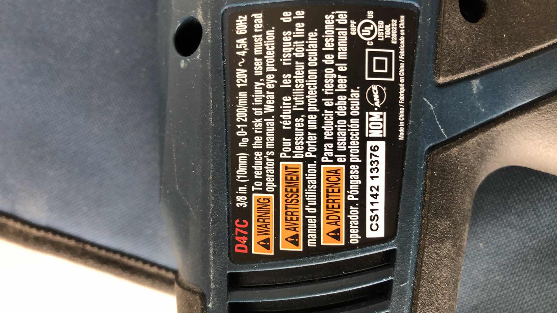 Photo 1 of RYOBI CORDED DRILL D47C WITH CASE