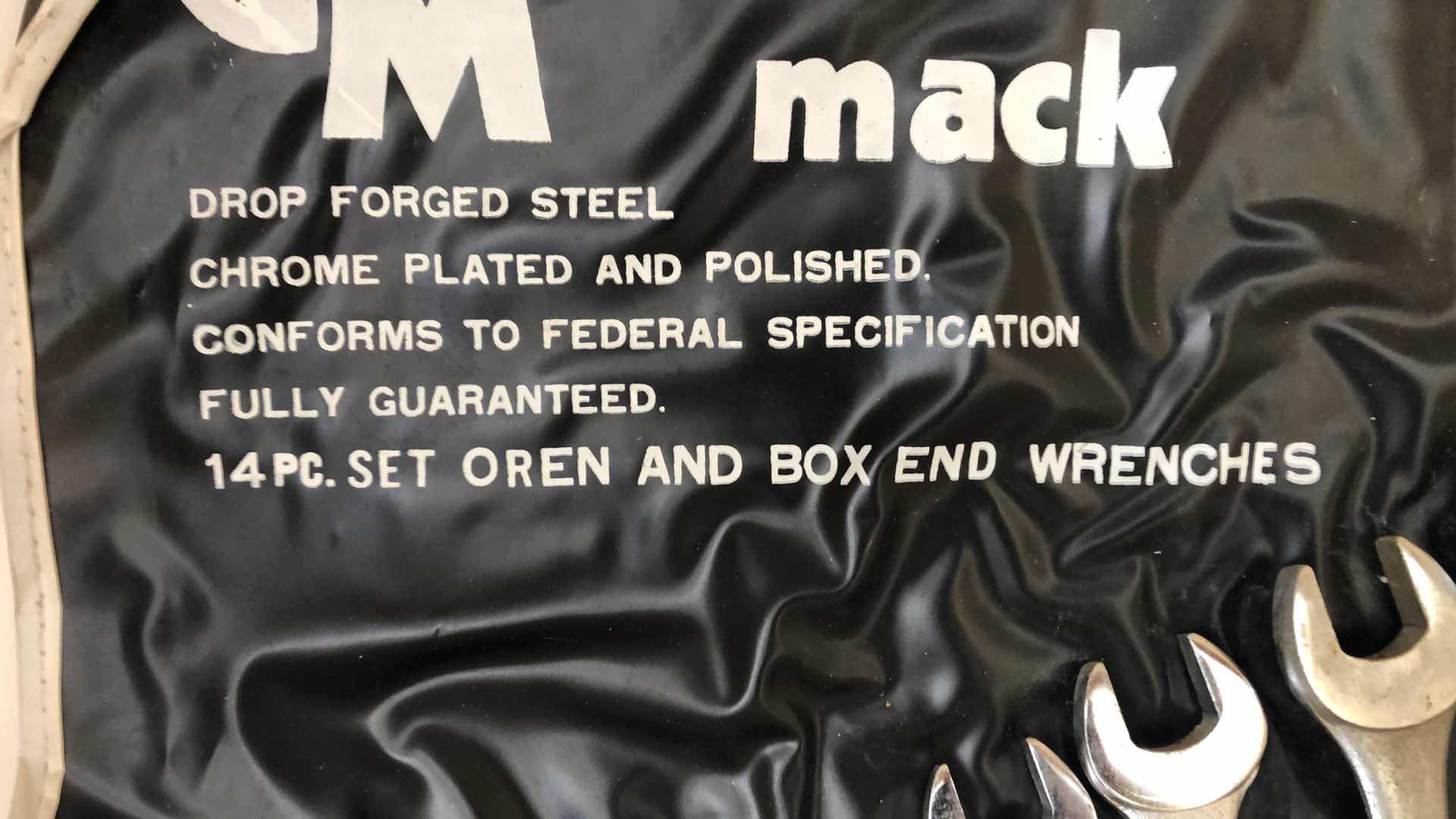 Photo 1 of CUMMINS MACK DROP FORGED STEEL 14 PC. OPEN END AND BOX END WRENCH SET STANDARD