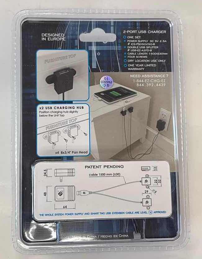 Photo 1 of (2)PCS NIB 2-PORT USB CHARGER