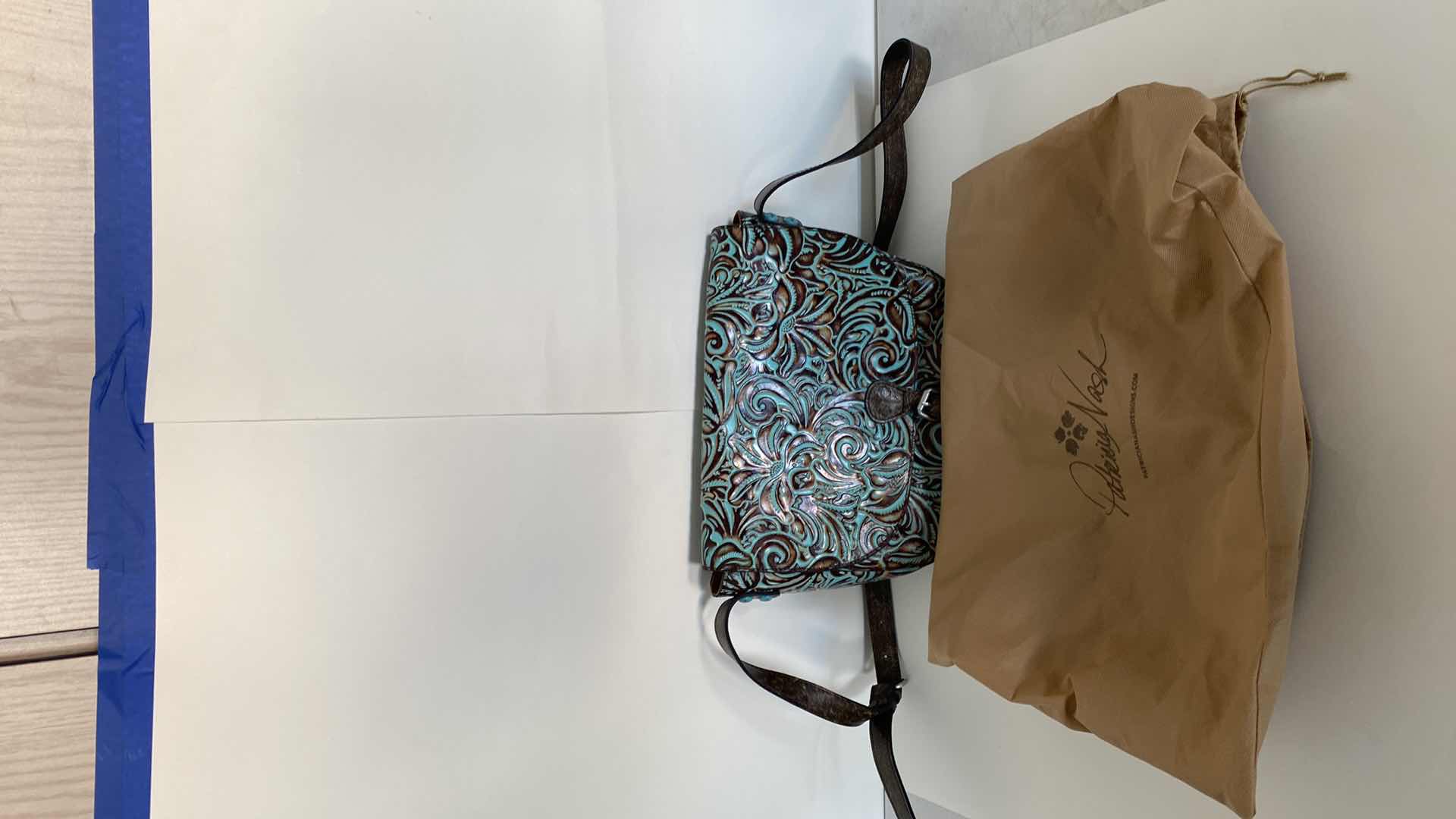 Photo 1 of PATRICIA NASH ROSALINI TURQUOISE GENUINE ITALIAN LEATHER PURSE