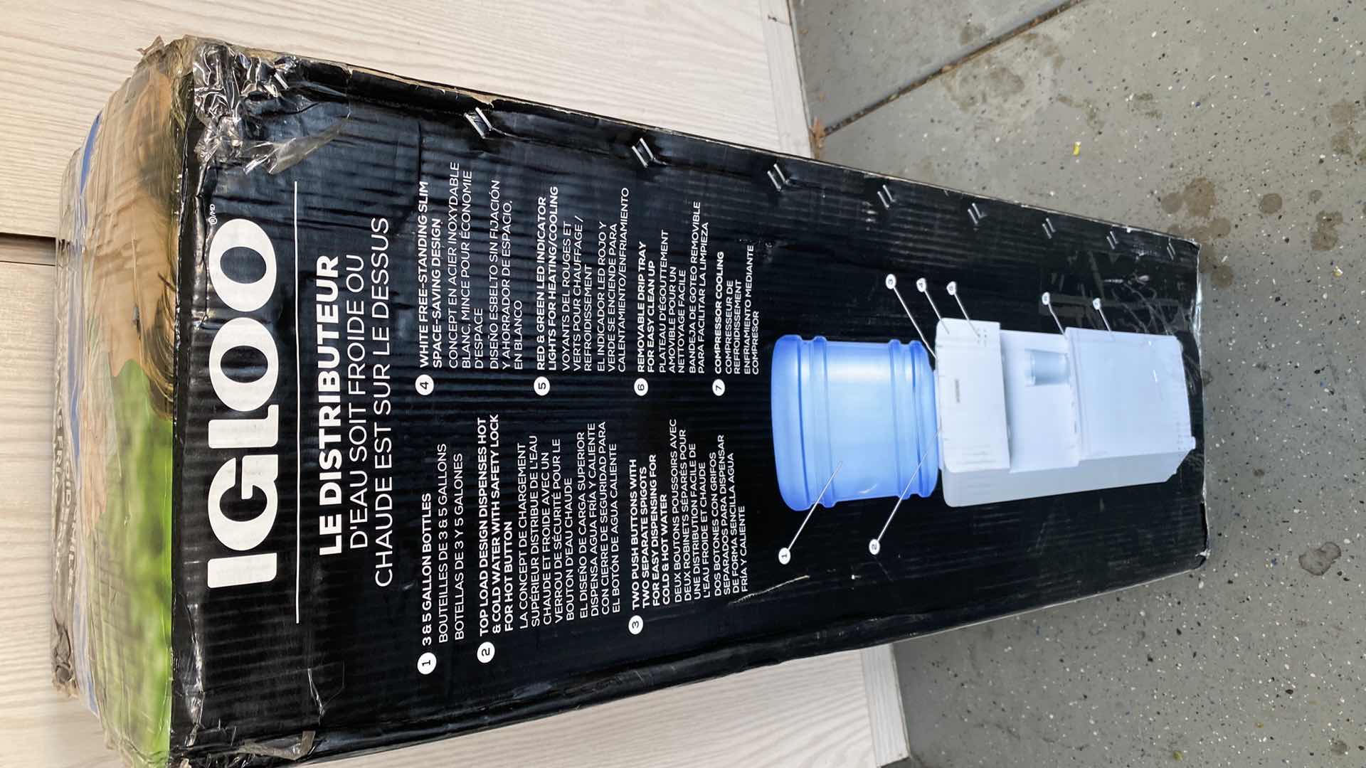 Photo 1 of IGLOO WATER DISPENSER W HOT AND COLD WATER