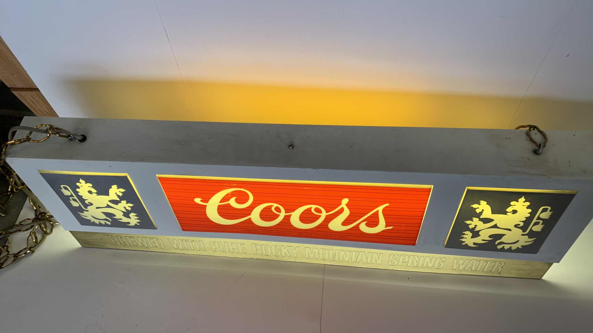 Photo 1 of VINTAGE COORS BEER OVER BILLARD OR POOL TABLE LIGHT