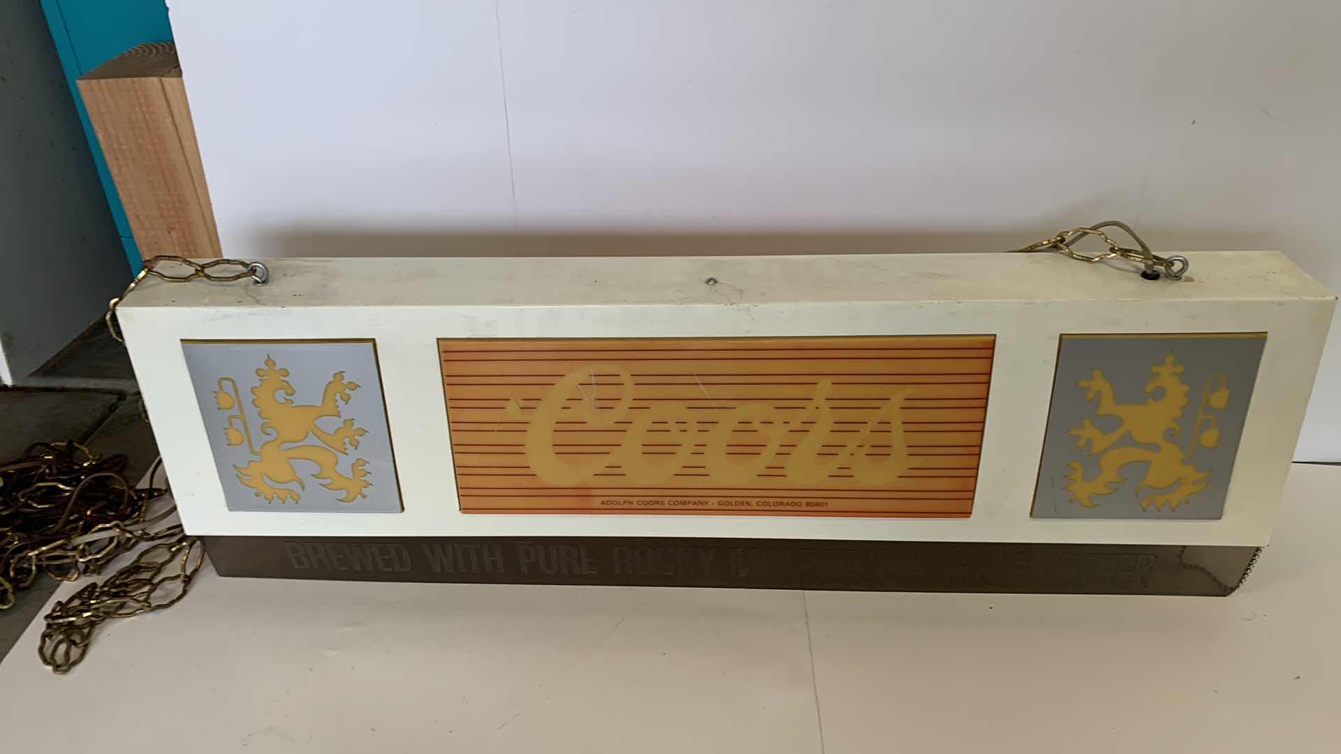 Photo 1 of VINTAGE COORS BEER OVER BILLARD OR POOL TABLE LIGHT