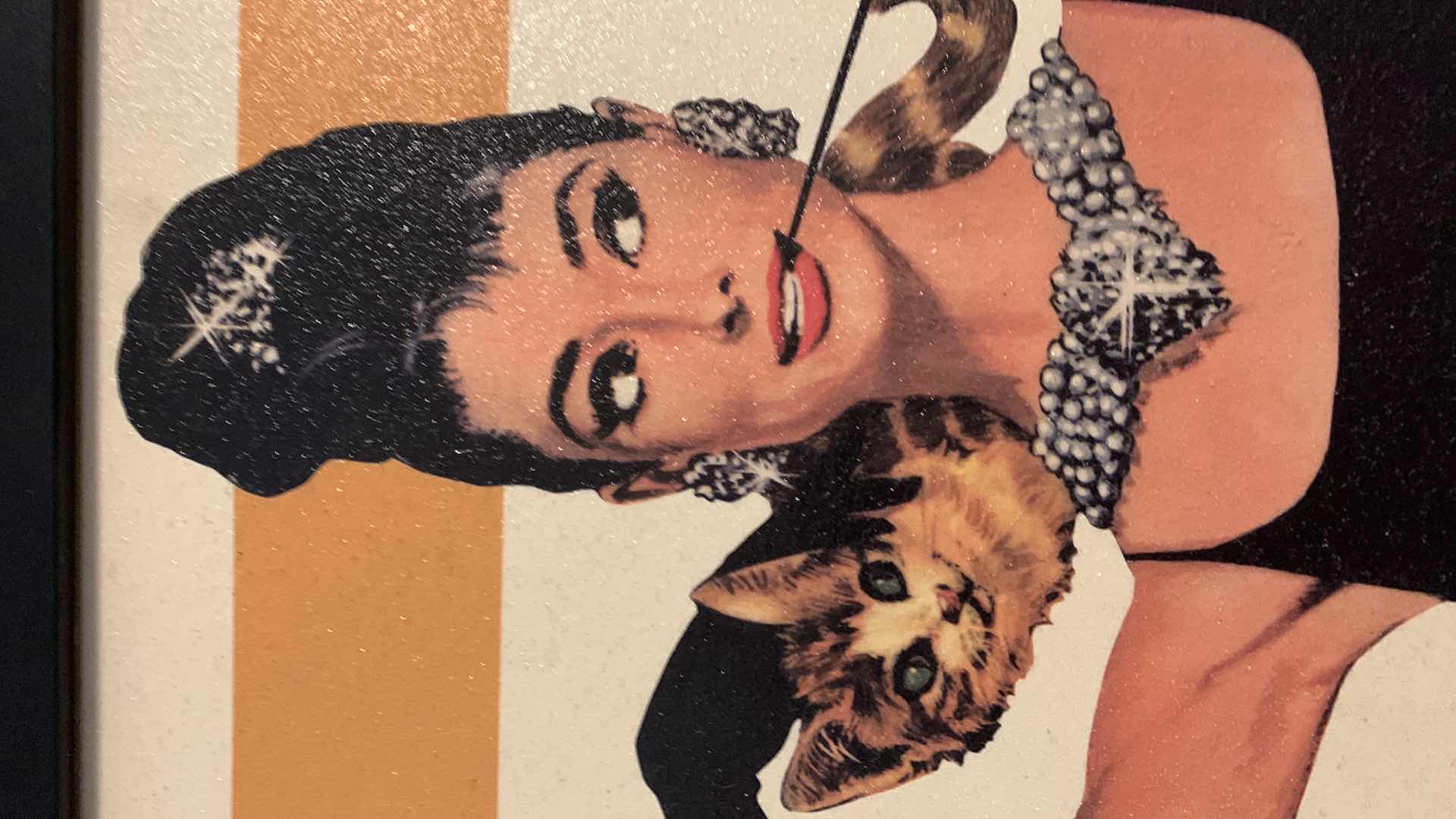 Photo 1 of VINTAGE AUDREY HEPBURN “BREAKFAST AT TIFFANY’S” FRAMED MOVIE PRINT 26” X 38”