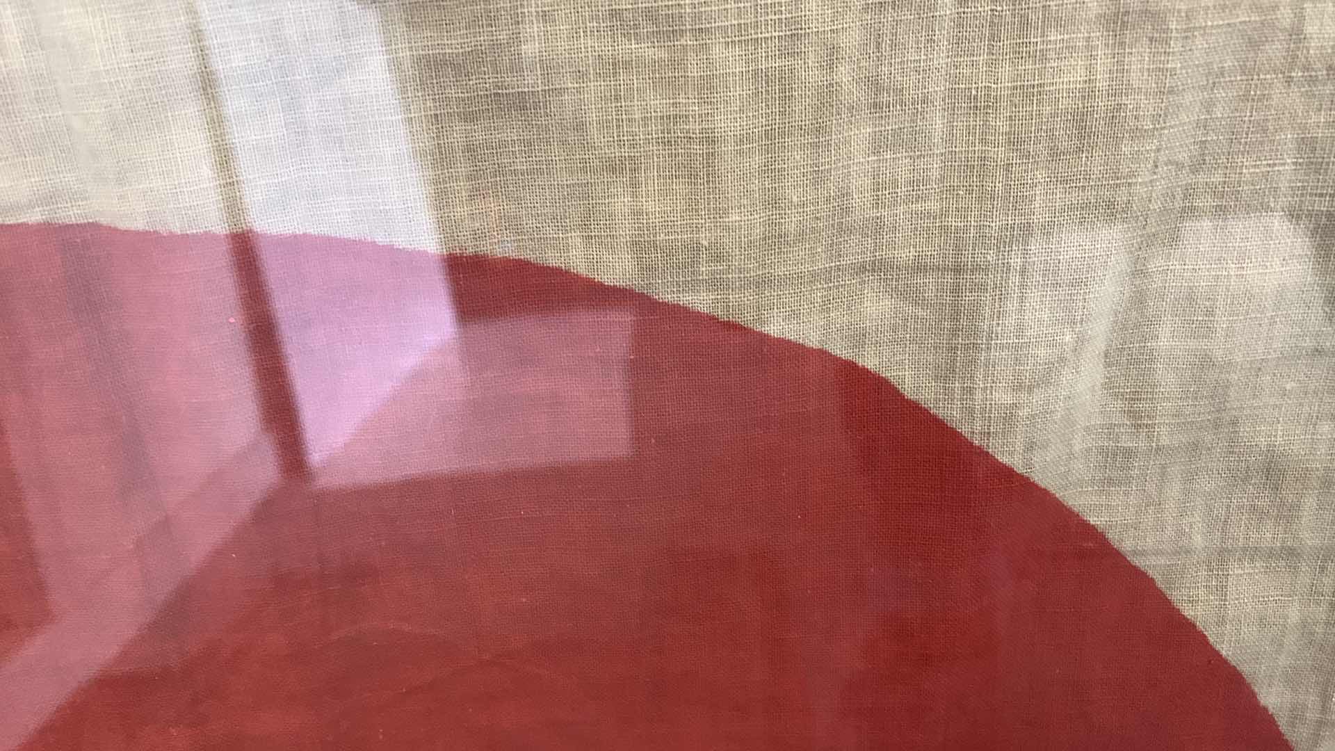 Photo 1 of UNAUTHENTICATED WORLD WAR TWO IMPERIAL JAPANESE ARMY FLAG WHICH US 26” X 30”