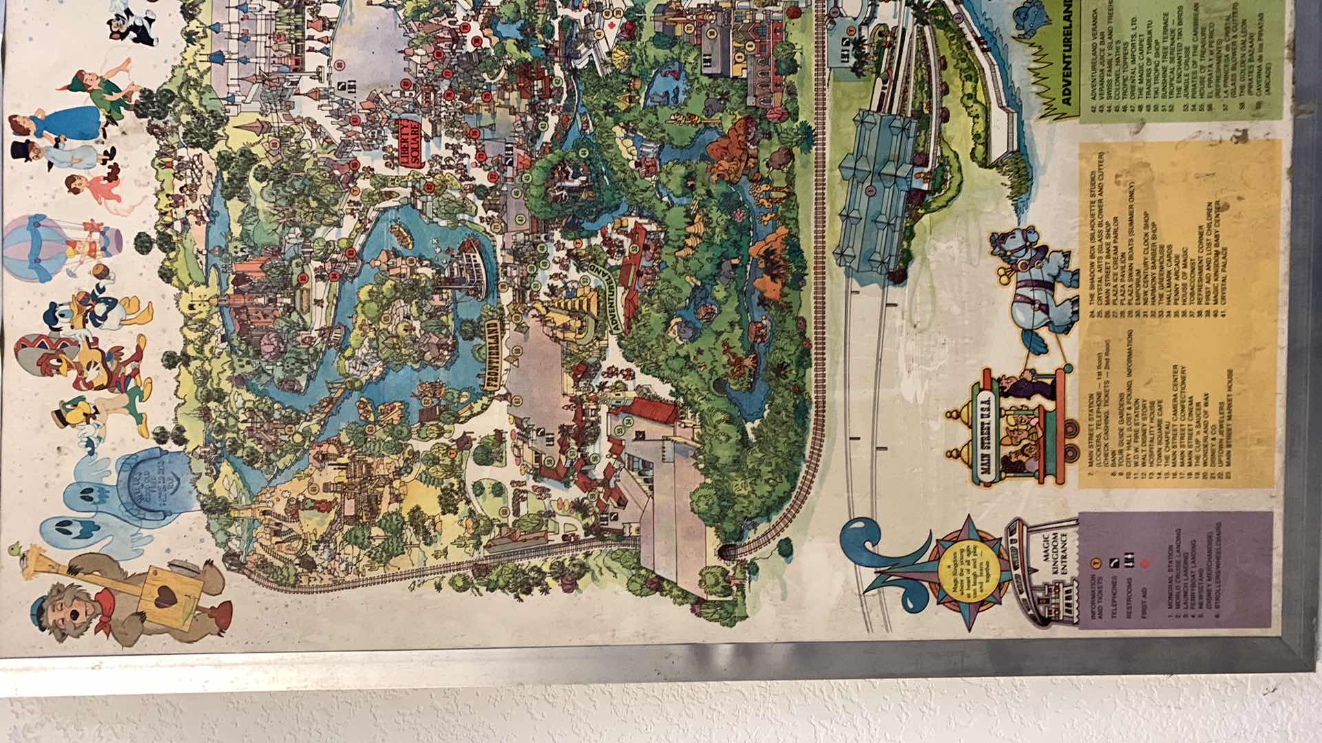 Photo 3 of ORIGINAL 1979 MAGIC KINGDOM OF WALT DISNEY WORLD PARK NAVIGATION MAP 38” X 31”
