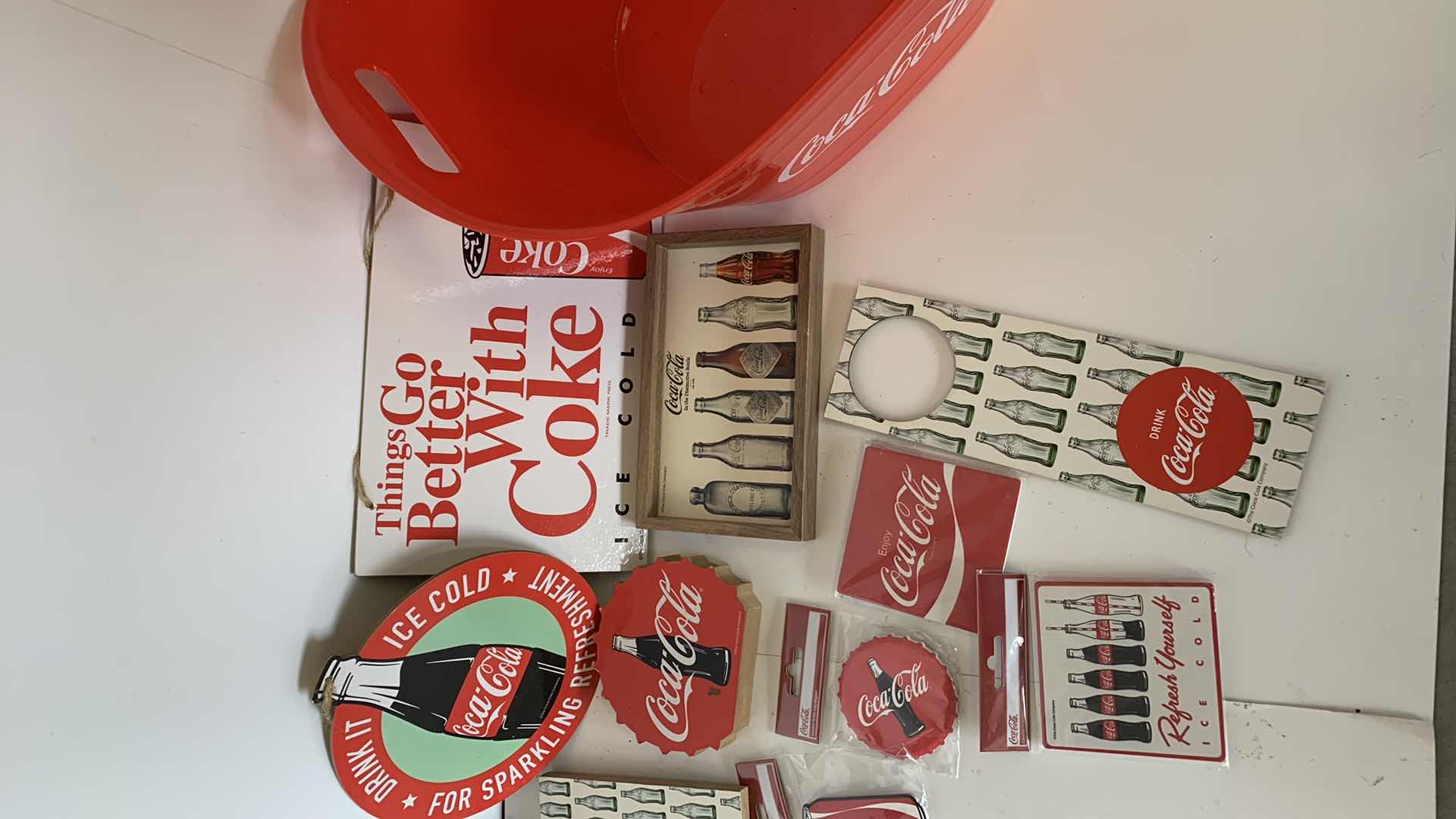 Photo 1 of ASSORTED COCA COLA ITEMS