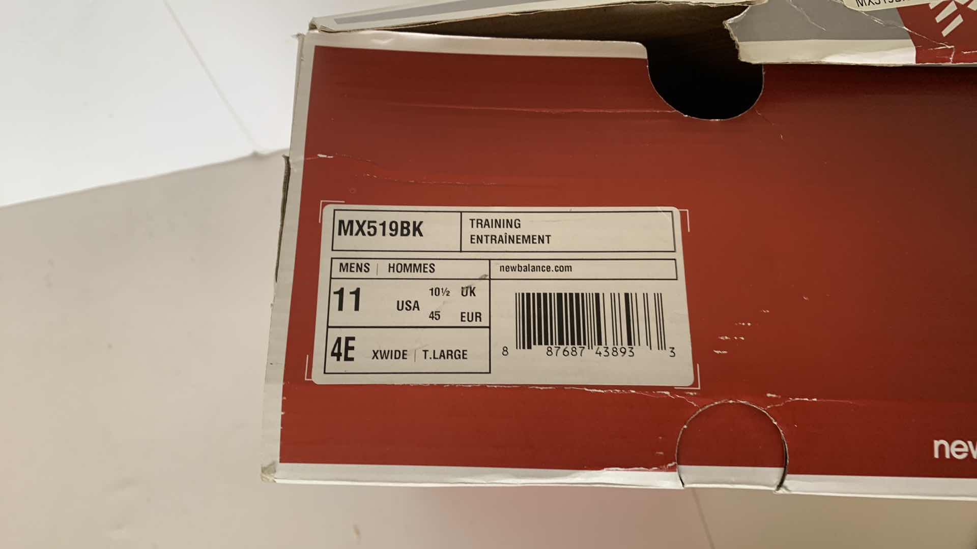 Photo 1 of NEW BALANCE MX519BK SIZE 11