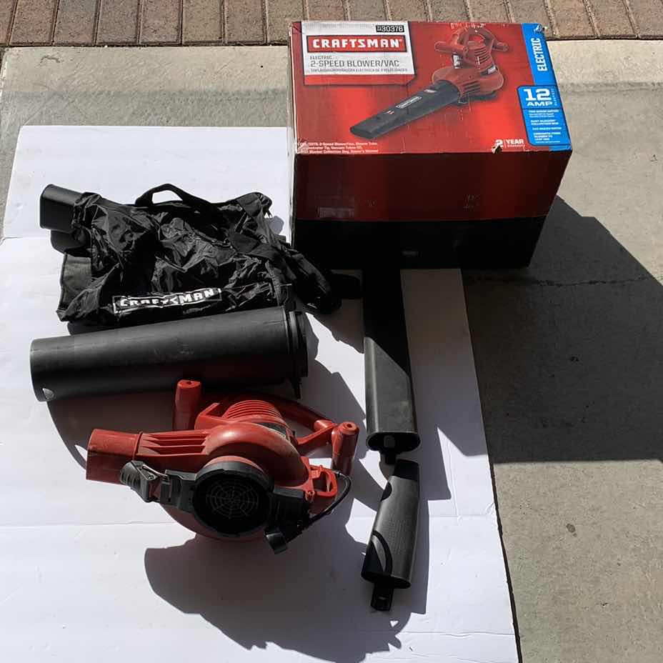Photo 1 of CRAFTSMAN ELECTRIC TWO-SPEED BLOWER/VAC 12 AMP