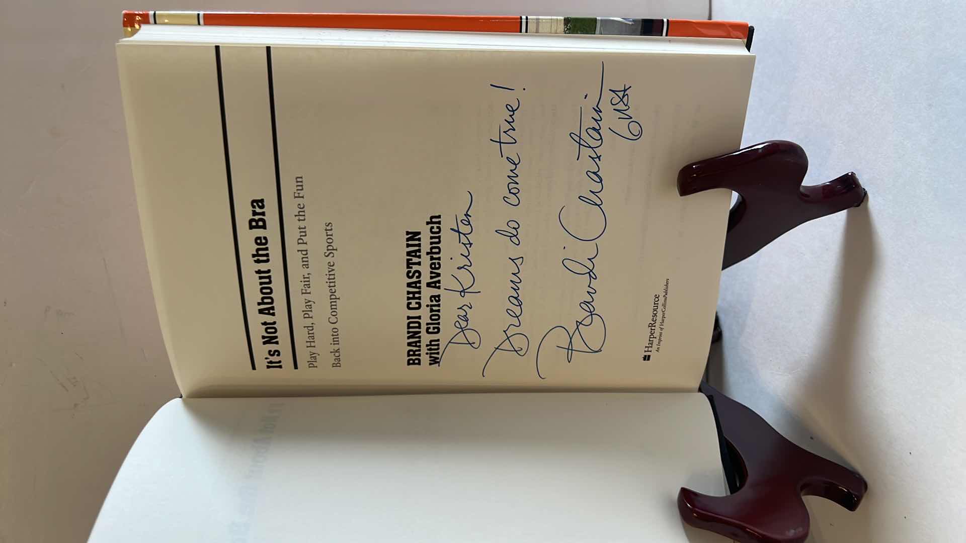 Photo 1 of BRANDI CHASTAIN “IT’S NOT THE BRA” SIGNED AUTOGRAPH HARDBACK BOOK