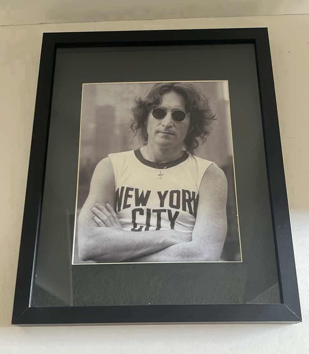Photo 1 of FRAMED JOHN LENNON PHOTO 12” x 15”