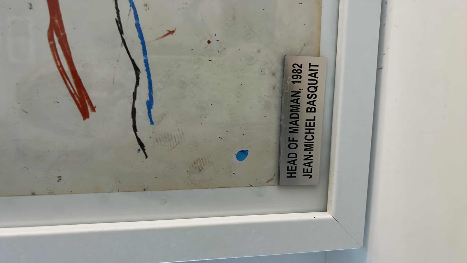 Photo 1 of “ HEAD OF A MADMAN” BY JEAN-MICHEL BASQUAIT ARTWORK FRAMED 13 1/4” x 17 1/4