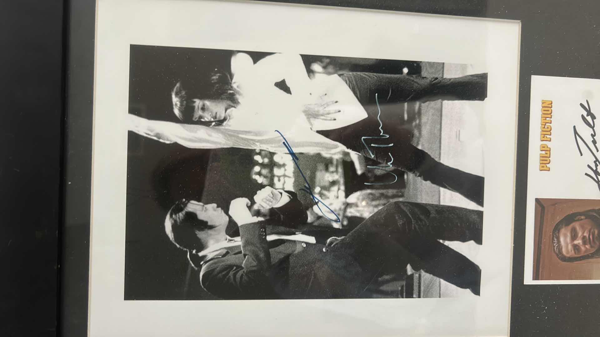 Photo 2 of CELEBRITY AUTOGRAPHED PHOTO, PULP FICTION JOHN TRAVOLTA FRAMED 13 1/2” x 16 1/2 WITH COA