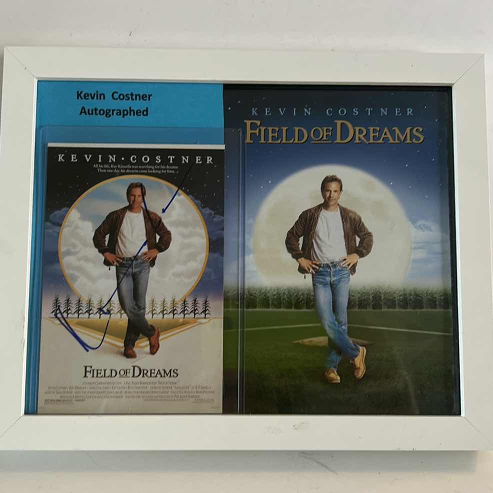 Photo 1 of CELEBRITY AUTOGRAPHED PHOTO “KEVIN COSTNER” SHADOW BOX 10 3/4” x 8 3/4”