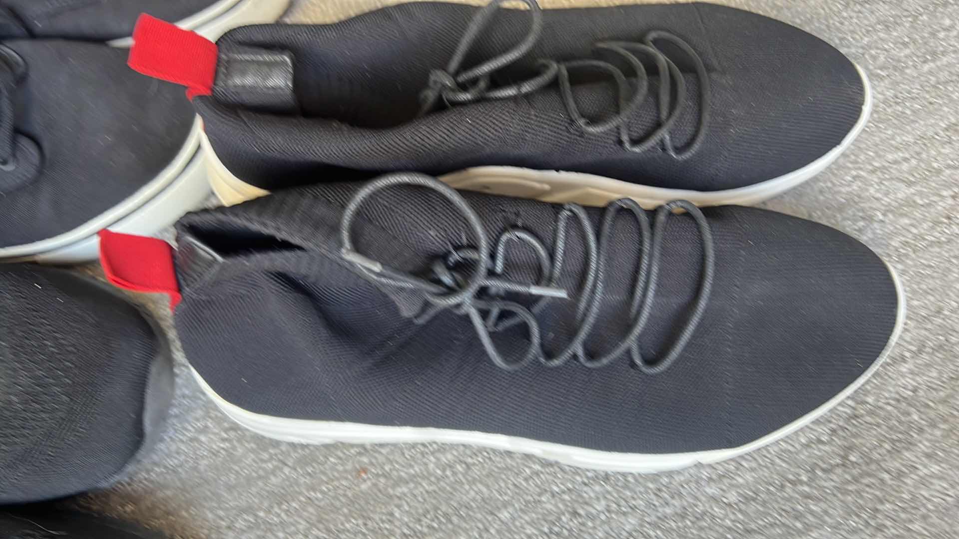 Photo 1 of 3 PAIRS - MEN’S BLACK ATHLETIC SHOES (SIZE 12)