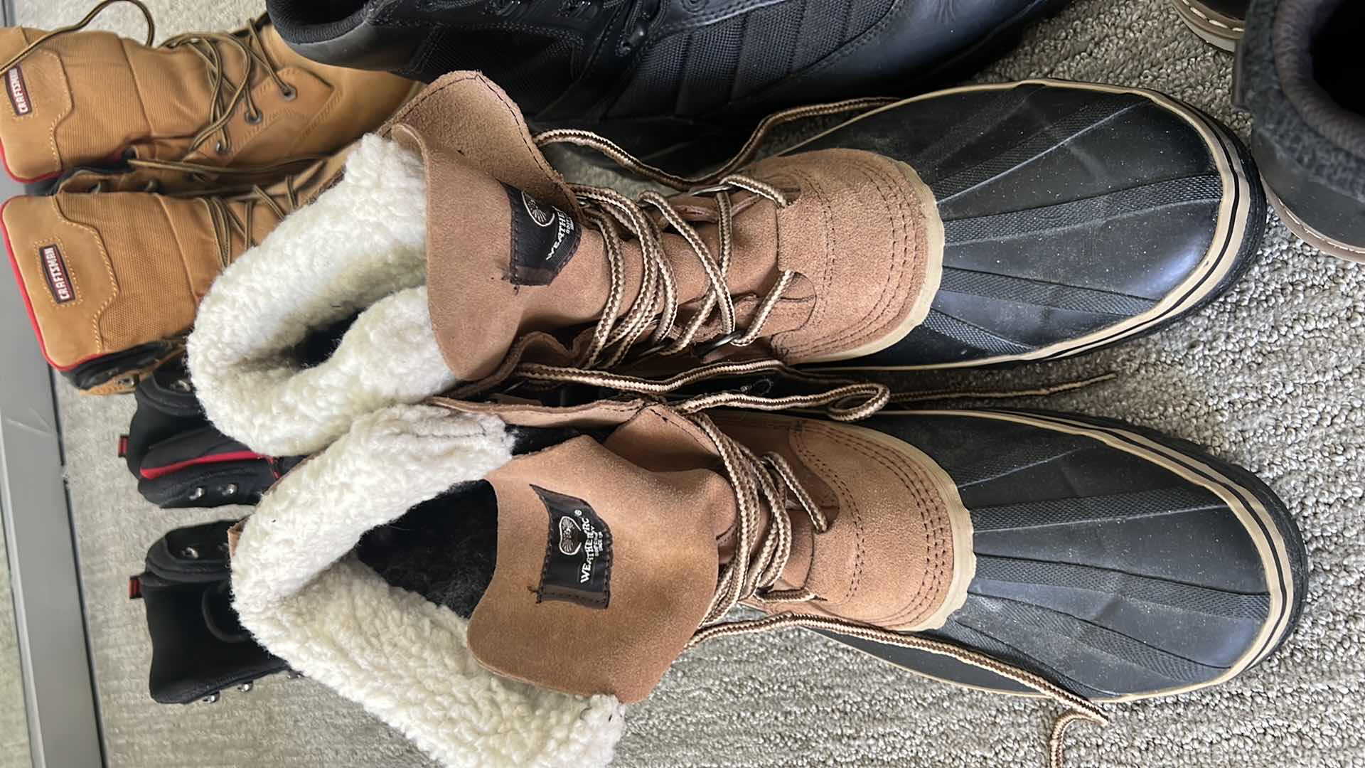 Photo 1 of 5 PAIRS - MEN’S WORK BOOTS (SIZE 12)