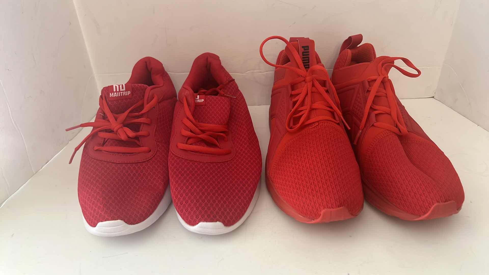 Photo 1 of 2 PAIRS-RED MEN’S SIZE 12 ATHLETIC SHOES