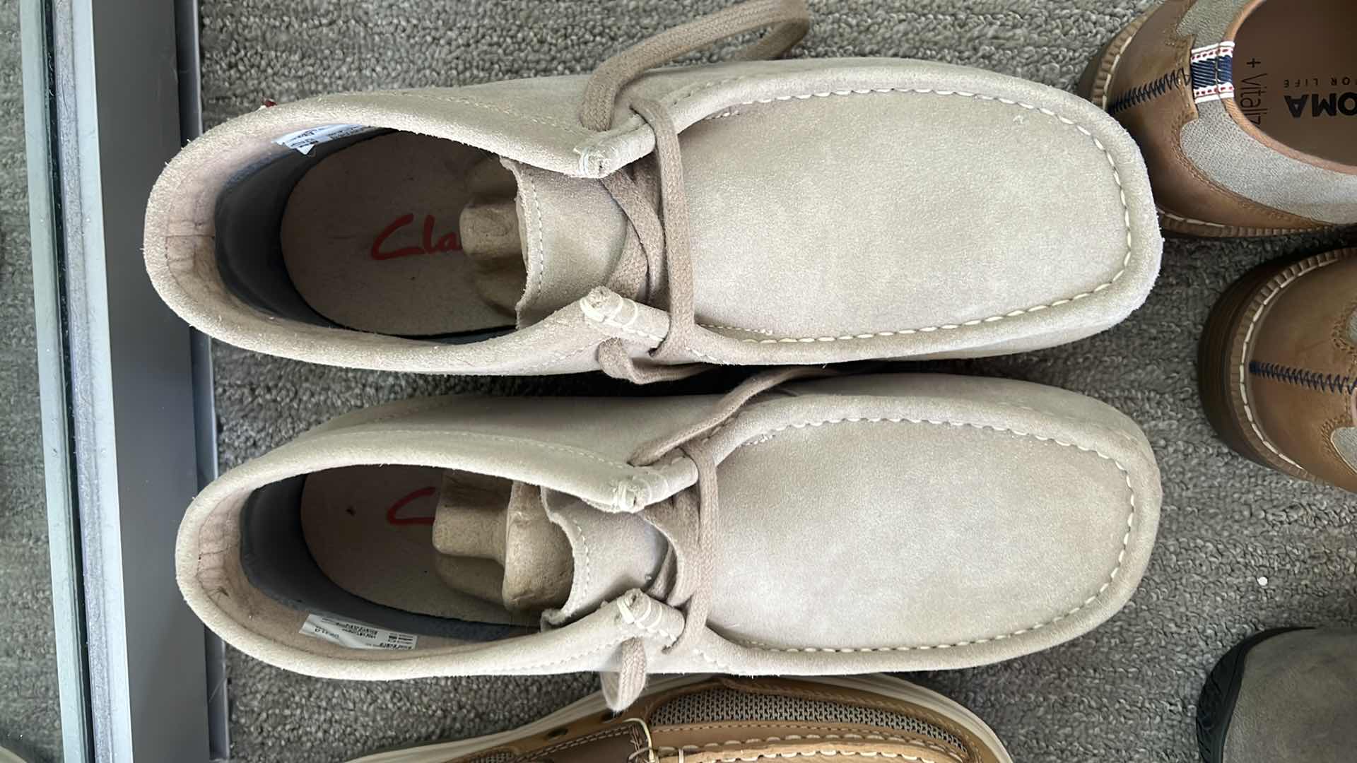 Photo 1 of 4 PAIRS - MEN’S TAN DRESS SHOES (SIZE 12)