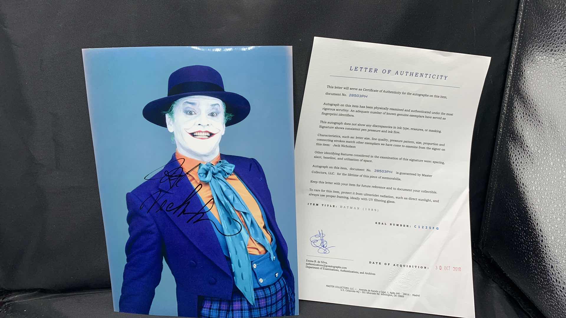 Photo 1 of JACK NICHOLSON  - SIGNED AUTOGRAPHED PHOTO W LETTER OF AUTHENTICITY 8” X 10”