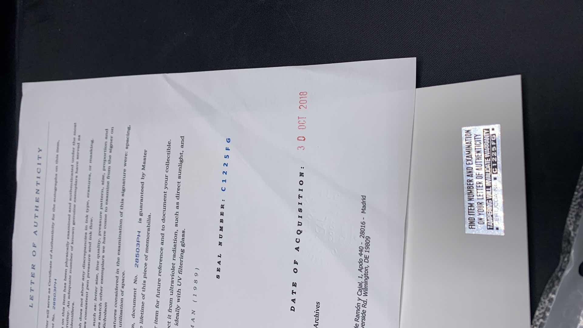 Photo 1 of JACK NICHOLSON  - SIGNED AUTOGRAPHED PHOTO W LETTER OF AUTHENTICITY 8” X 10”