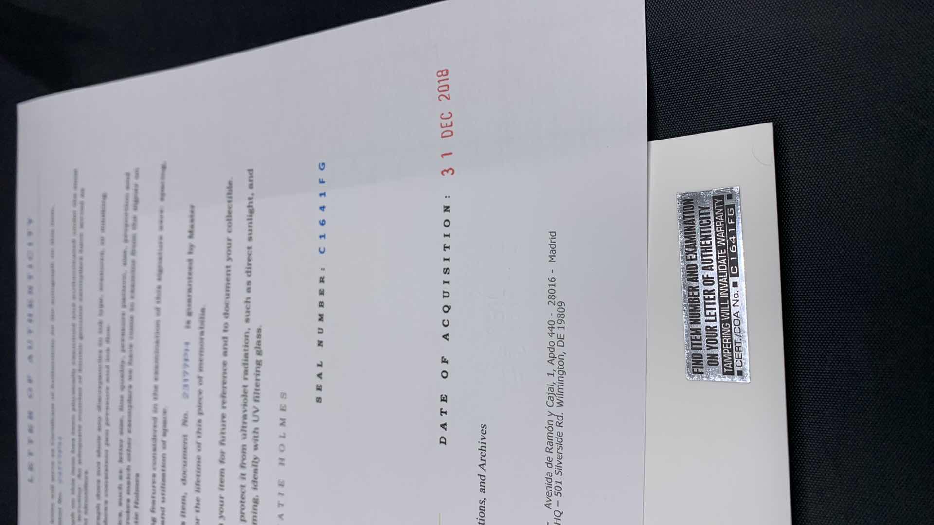 Photo 4 of KATIE HOLMES - SIGNED AUTOGRAPHED PHOTO W LETTER OF AUTHENTICITY 8” X 10”