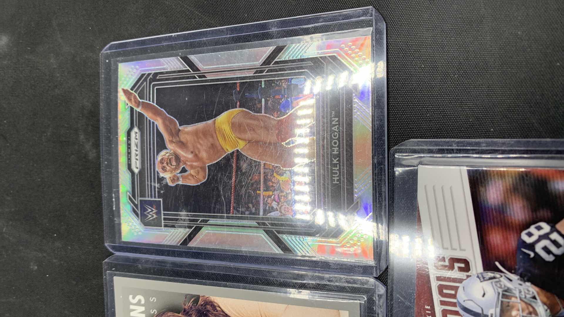 Photo 1 of SPORTS CARDS: JOSH JACOBS LAS VEGAS RAIDERS UNIFORM SWATCH, HULK HOGAN REFRACTOR 