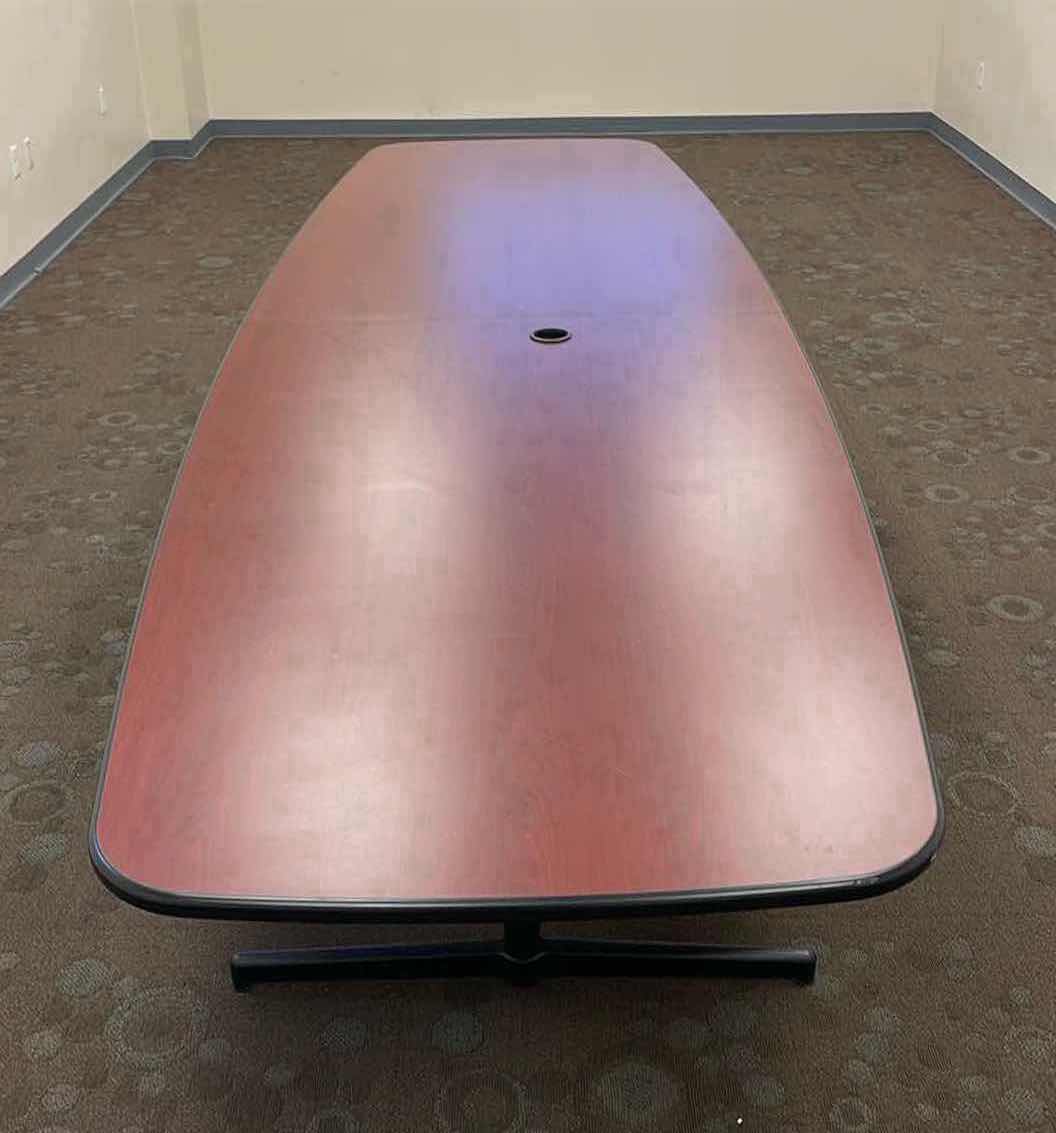 Photo 1 of STEEL CASE CONFERENCE TABLE DARK CHERRY 149” X 47.75” (WIDEST) X H27.75”