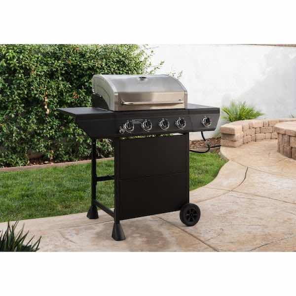 Photo 1 of NEXGRILL BLACK & STAINLESS STEEL 4 BURNER PROPANE GAS BBQ GRILL W SIDE BURNER MODEL 720-0925P