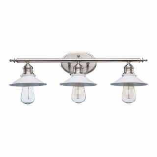 Photo 1 of HAMPTON BAY BRUSHED NICKEL FINISH GLENHURST 3-LIGHT VANITY 1001 564 508