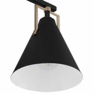 Photo 1 of HOME DECORATORS COLLECTION MATTE BLACK & SATIN BRASS ACCENTS INSDALE 3-LIGHT BATHROOM VANITY FIXTURE 1006 317 716